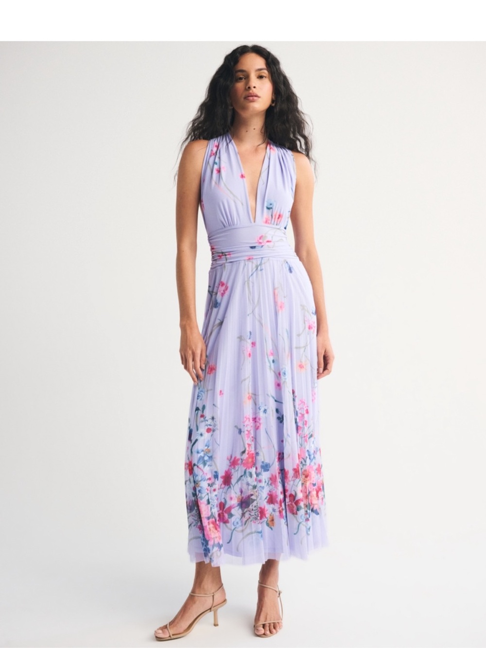 Abercrombie & Fitch Lavender Floral Convertible Dress